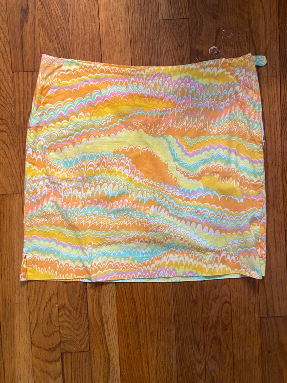 American Vintage Mini Skirt in Orange, Yellow, Pink, Blue